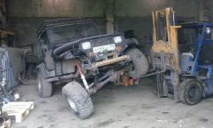 Jeep wrangler YJ  на цельных рессорах от волги