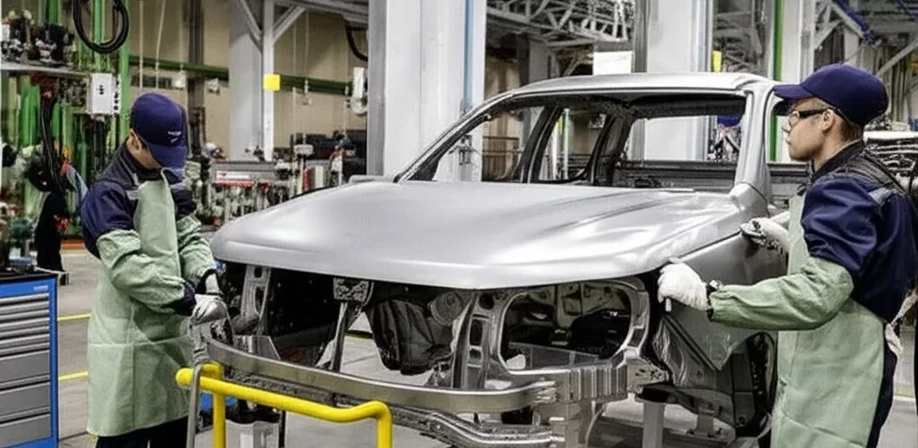 Фотография сборочного цеха УАЗ с современным оборудованием