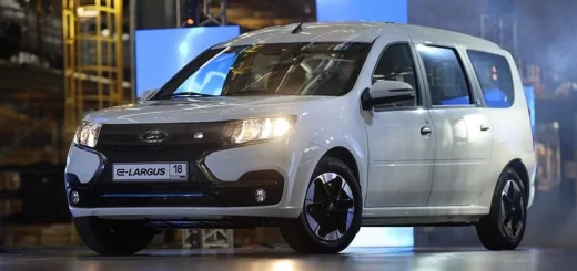 Фотография электрофургона LADA e-Largus на испытаниях