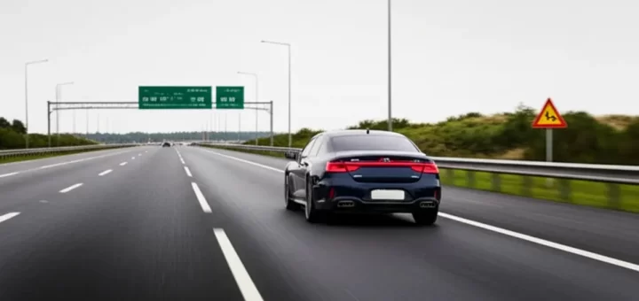 Фотография автомобиля скорой помощи с включенными сиреной и проблесковыми маячками