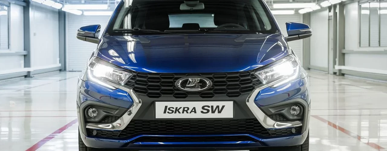 Фотография новой LADA Iskra во время краш-теста