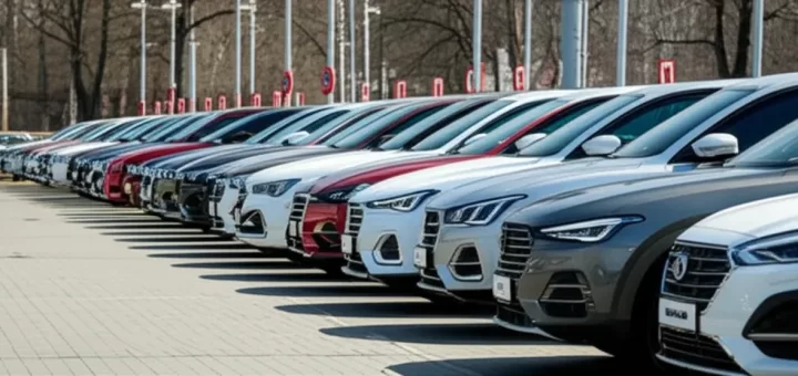 Фотография складов, заваленных автомобилями