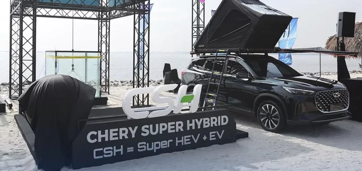 Аккумулятор Chery Tiggo 8 CSH в соленой воде во время экстремального теста