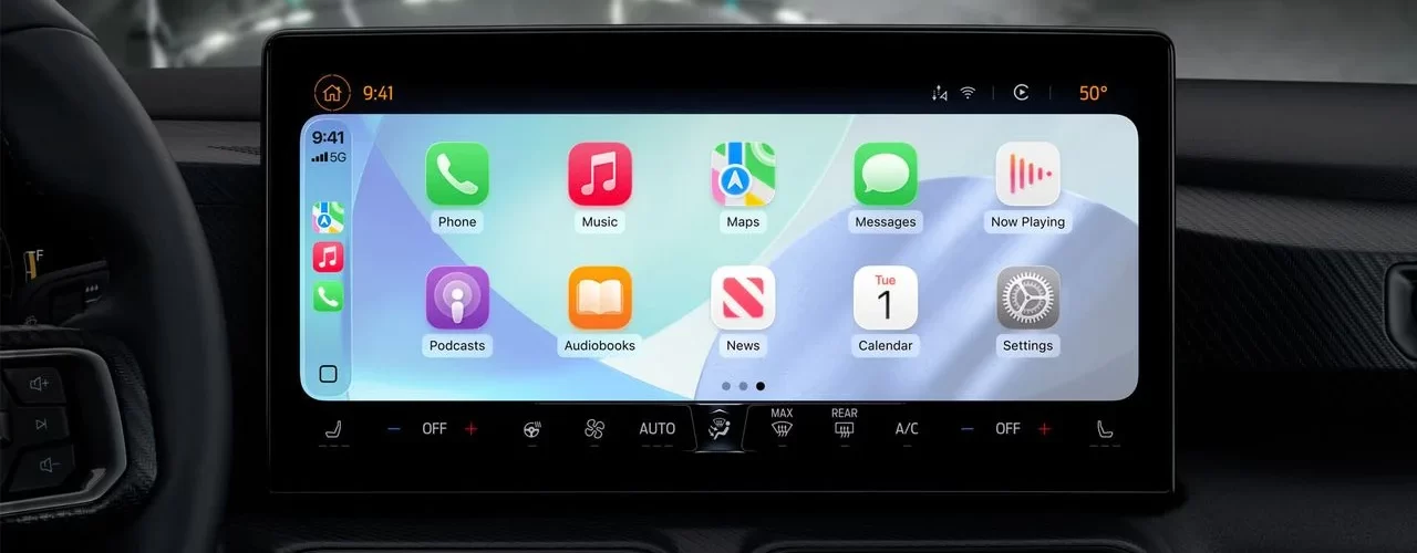 Обновленный интерфейс Apple CarPlay с виджетами