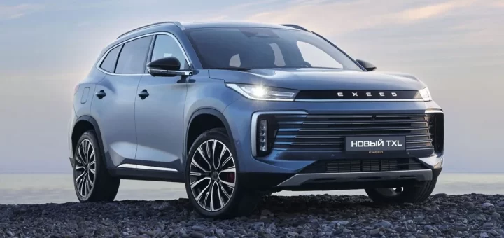 Фотография кроссовера Exeed с указанием сниженной цены