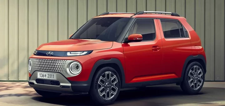 Hyundai Casper - компактный кроссовер зеленого цвета