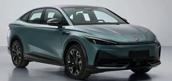 Volkswagen ID.Unyx 07 — профиль и передняя часть седана