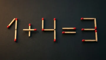 Загадка со спичками: как исправить 1 + 4 = 3, переместив всего одну спичку?