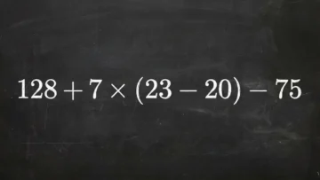 Математическая ловушка: решите пример 128 + 7 × (23 − 20) − 75 без калькулятора