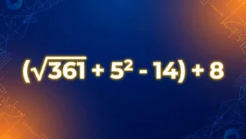 (√361 + 5² — 14) + 8: сможете решить этот пример на порядок действий?