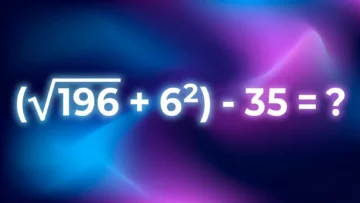 Проверьте внимательность: (√196 + 6²) — 35 = ? Сможете решить без ошибок?