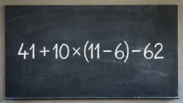 Математическая ловушка: решите пример 41 + 10 × (11 − 6) − 62 без калькулятора