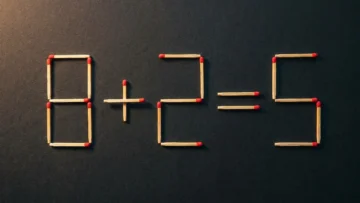 Загадка со спичками: Переместите одну, чтобы исправить уравнение 8 + 2 = 5