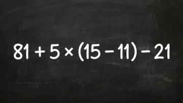 Математическая проверка на внимательность: решите пример 81 + 5 × (15 − 11) − 21 шаг за шагом