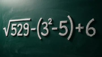 Забыли школьную математику? Решите: √529 — (3² — 5) + 6